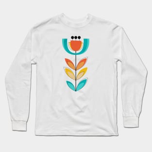 Mid Century Flower 10 Long Sleeve T-Shirt